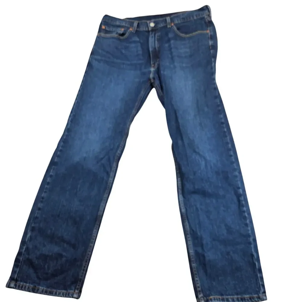 Levi's 505 Regular Fit Jeans Men's 38x32 Dark Wash Straight Leg Mexico